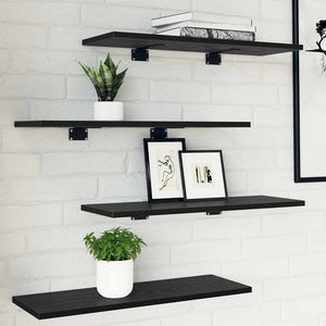 Regalbrett Schwarz 4er Set 60cm