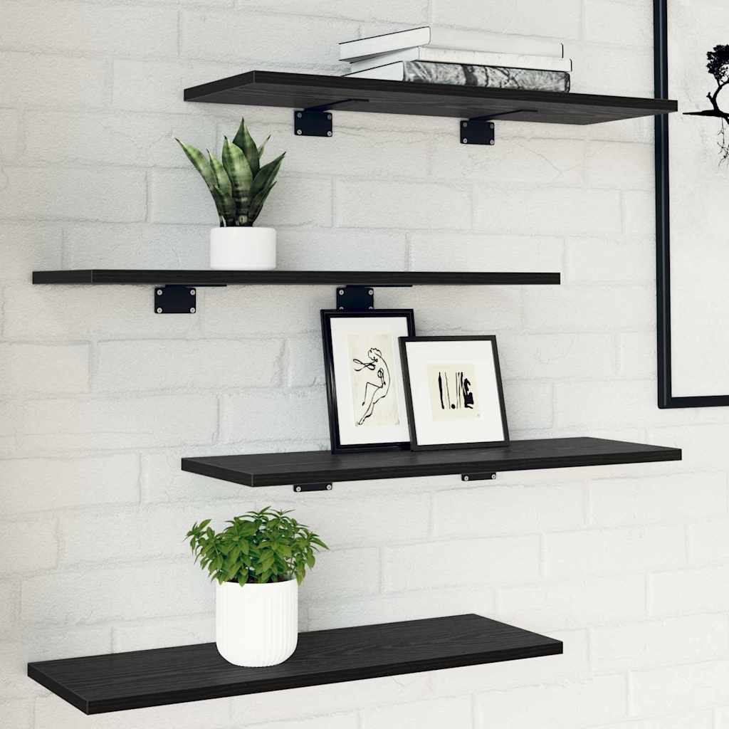 Regalbrett Schwarz 4er Set 60cm