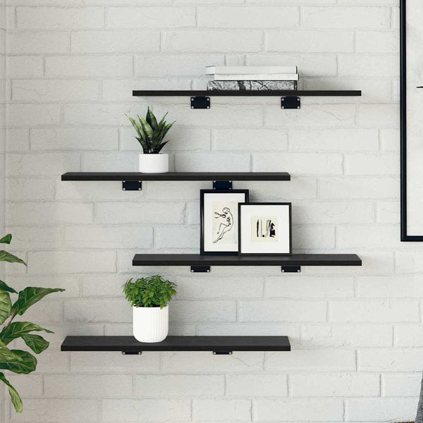Regalbrett Schwarz 4er Set 60cm