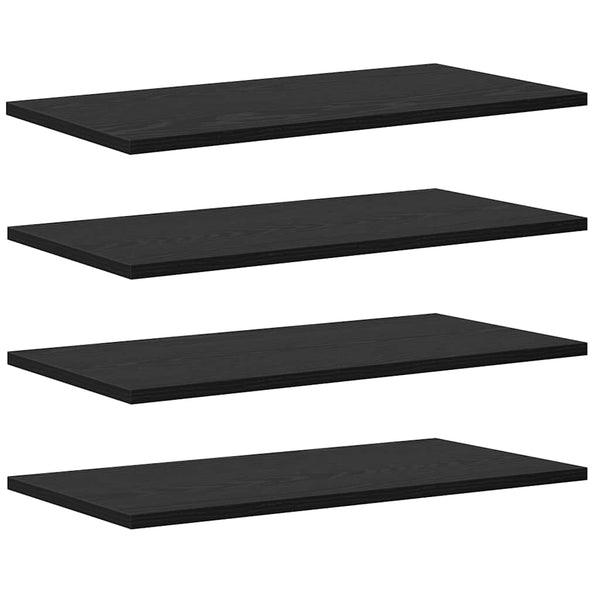 Schwarzes Regalbrett 4er Set 60x30 cm