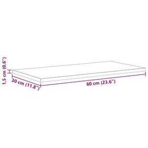 Schwarzes Regalbrett 4er Set 60x30 cm