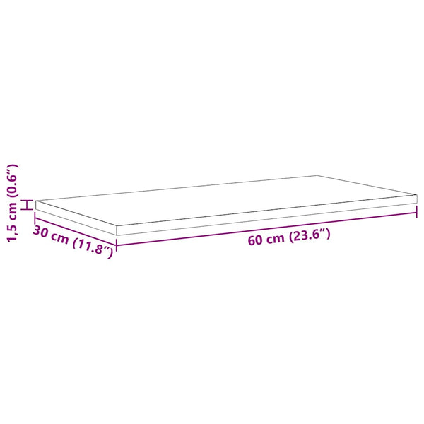 Schwarzes Regalbrett 4er Set 60x30 cm