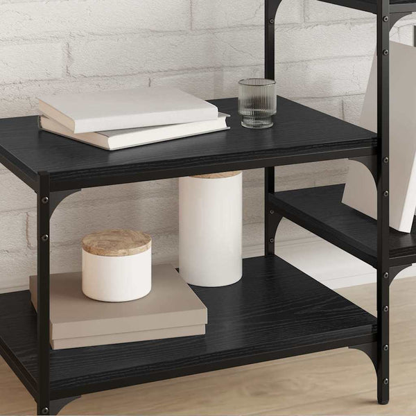 Schwarzes Regalbrett 4er Set 60x40 cm