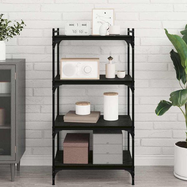 Schwarzes Regalbrett 4er Set 60x40 cm