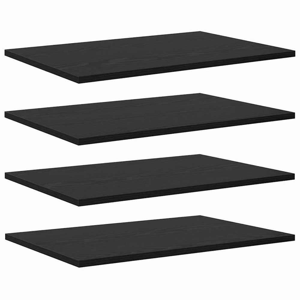 Schwarzes Regalbrett 4er Set 60x40 cm