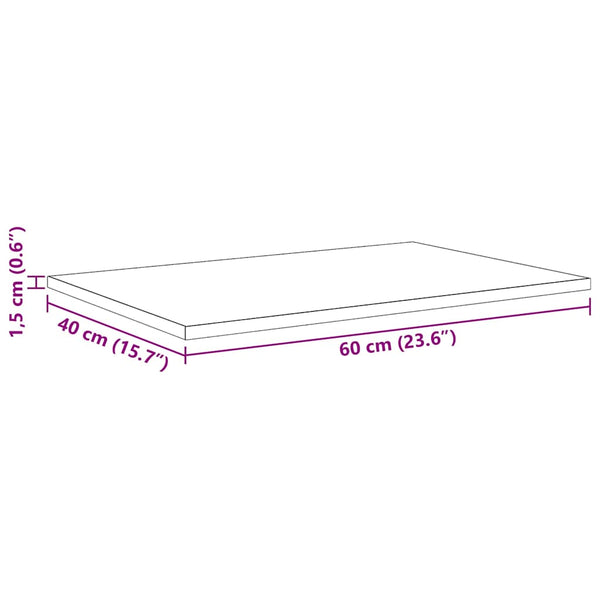 Schwarzes Regalbrett 4er Set 60x40 cm