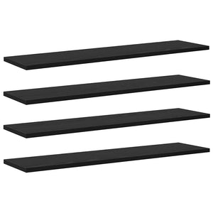 Regalbrett Schwarz 80 cm 4er Set