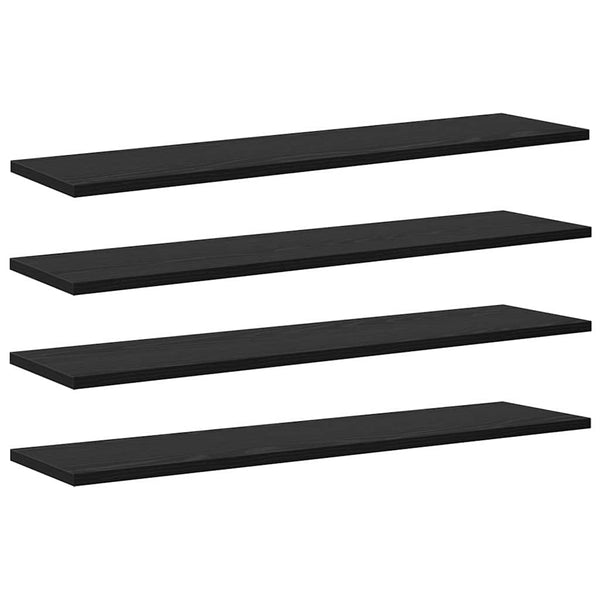 Regalbrett Schwarz 80 cm 4er Set
