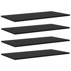 Regalbrett Schwarz 80x40 cm, 4er Set