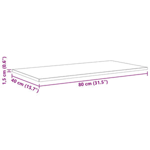 Regalbrett Schwarz 80x40 cm, 4er Set