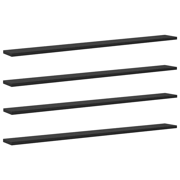Regalbrett Schwarz 4er Set 100cm