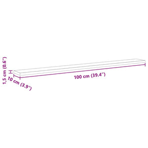 Regalbrett Schwarz 4er Set 100cm