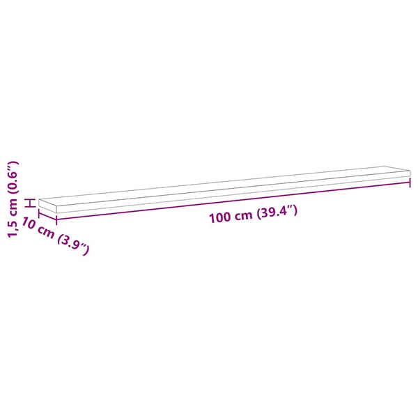 Regalbrett Schwarz 4er Set 100cm