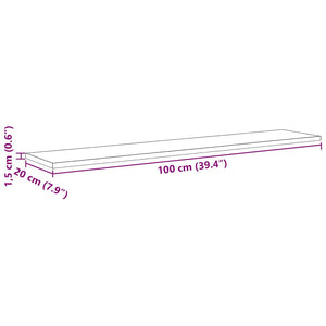 Schwarzes Regalbrett 4er Set 100cm