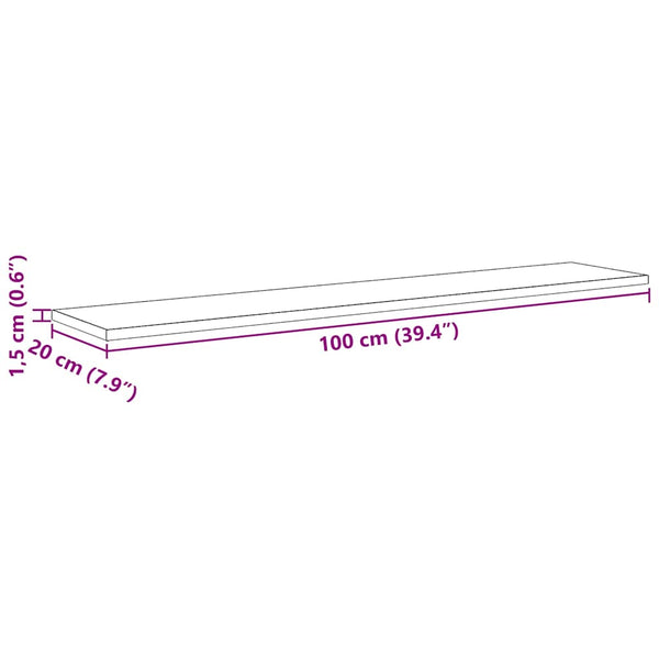 Schwarzes Regalbrett 4er Set 100cm
