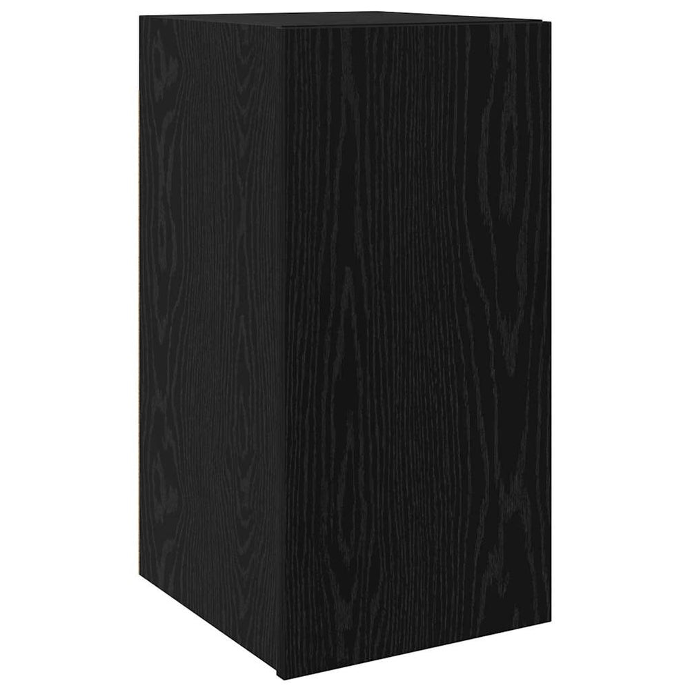 Wand-TV-Schrank Schwarz Eichen-Optik 60 cm