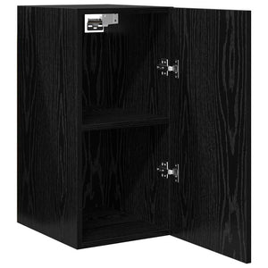 Wand-TV-Schrank Schwarz Eichen-Optik 60 cm