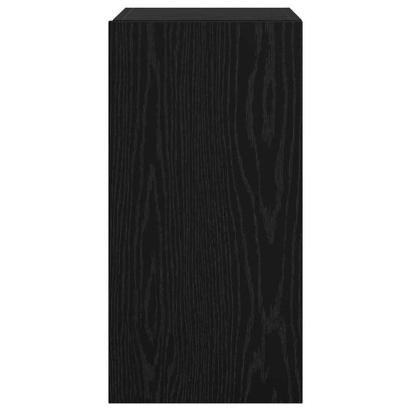 Wand-TV-Schrank Schwarz Eichen-Optik 60 cm