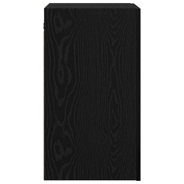 Wand-TV-Schrank Schwarz Eichen-Optik 60 cm