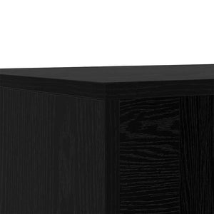 Schuhbank Schwarz Eichenoptik mit Sitzfläche