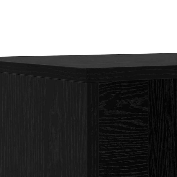 Schuhbank Schwarz Eichenoptik mit Sitzfläche
