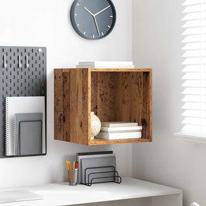 Wandschrank mit Regal Altholz 37x37x37cm