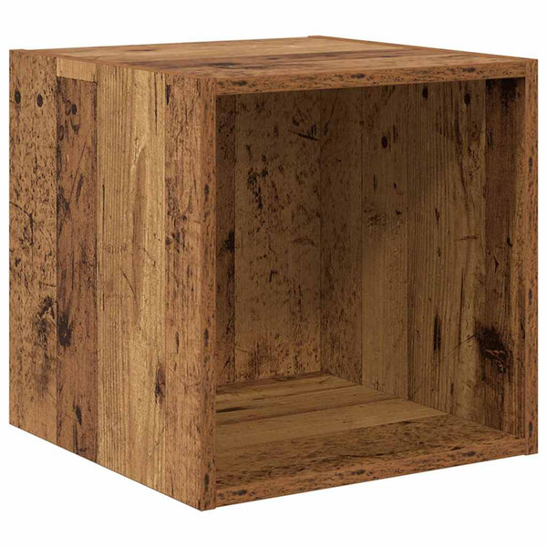 Wandschrank mit Regal Altholz 37x37x37cm