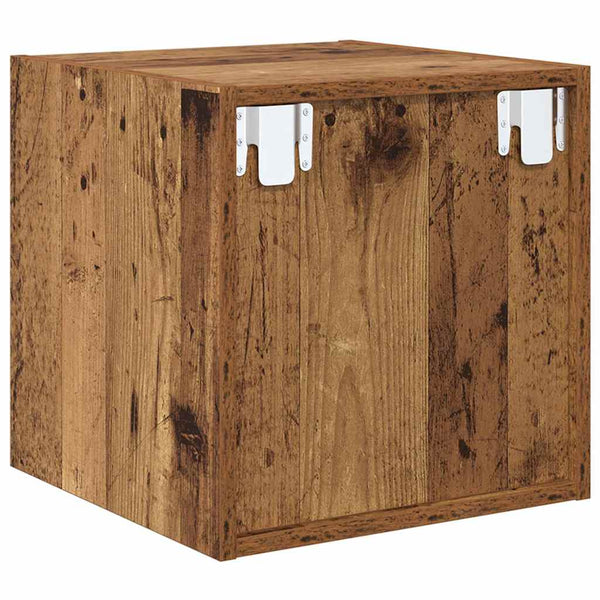 Wandschrank mit Regal Altholz 37x37x37cm