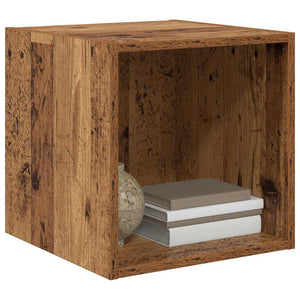 Wandschrank mit Regal Altholz 37x37x37cm