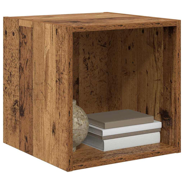Wandschrank mit Regal Altholz 37x37x37cm