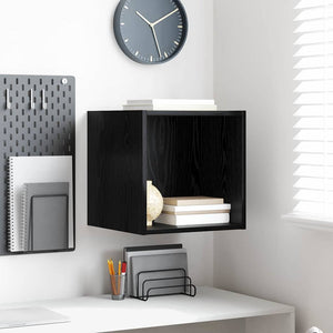 Wandschrank Schwarz Eiche 37x37 cm