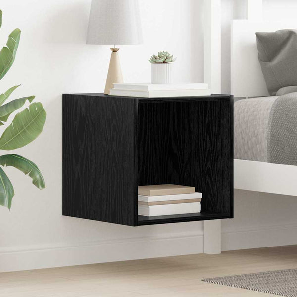 Wandschrank Schwarz Eiche 37x37 cm