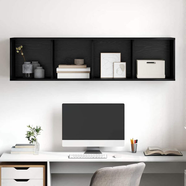 TV-Schrank Set Schwarz Eichen-Optik