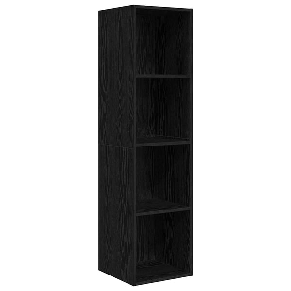 TV-Schrank Set Schwarz Eichen-Optik