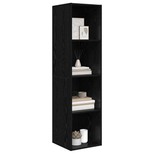 TV-Schrank Set Schwarz Eichen-Optik