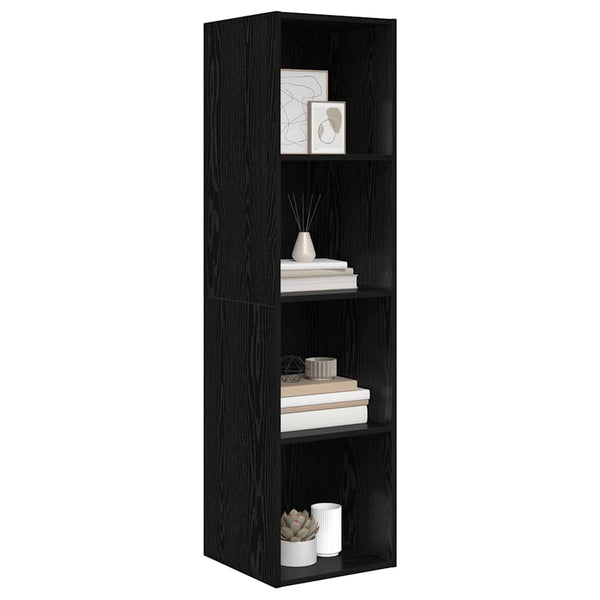 TV-Schrank Set Schwarz Eichen-Optik