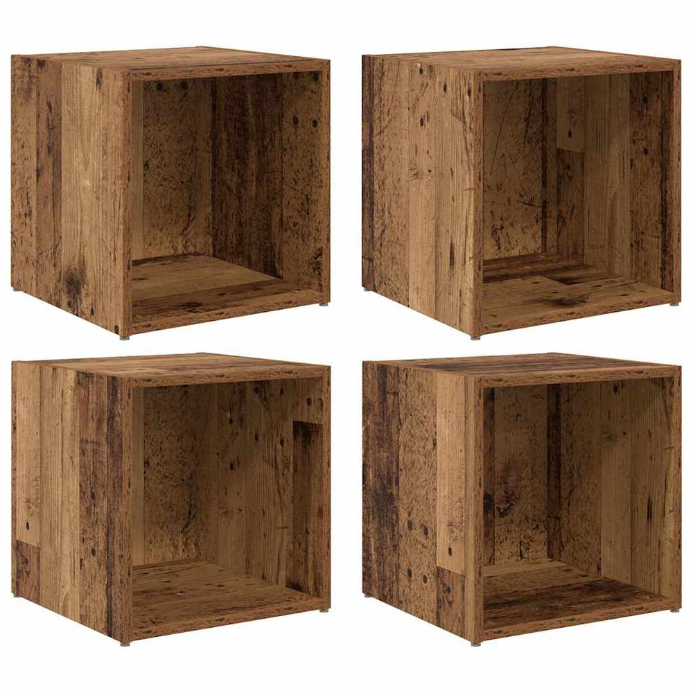 TV-Schrank Set Altholz 4-teilig