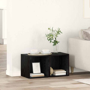 TV-Schrank Set Schwarz, 2-teilig