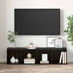 TV-Schrank Set Schwarz, 2-teilig