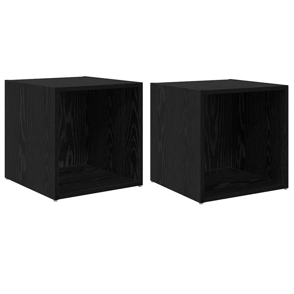 TV-Schrank Set Schwarz, 2-teilig
