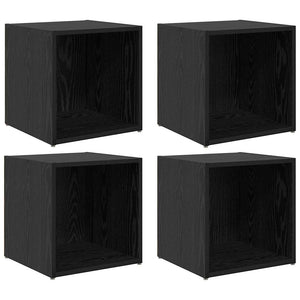 TV-Schrank Set, 4-teilig, Schwarz