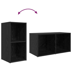 TV-Schrankset, Schwarz, 72 cm