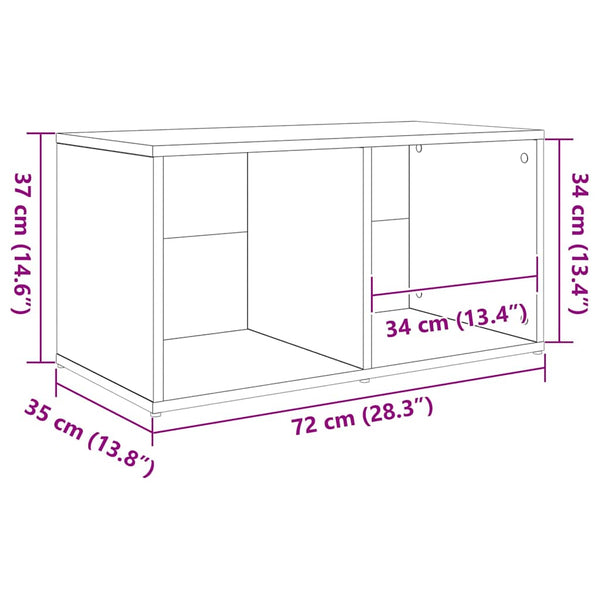 TV-Schrankset, Schwarz, 72 cm