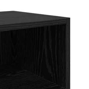 Schwarzer Nachttisch Eichenoptik 40x30x50 cm