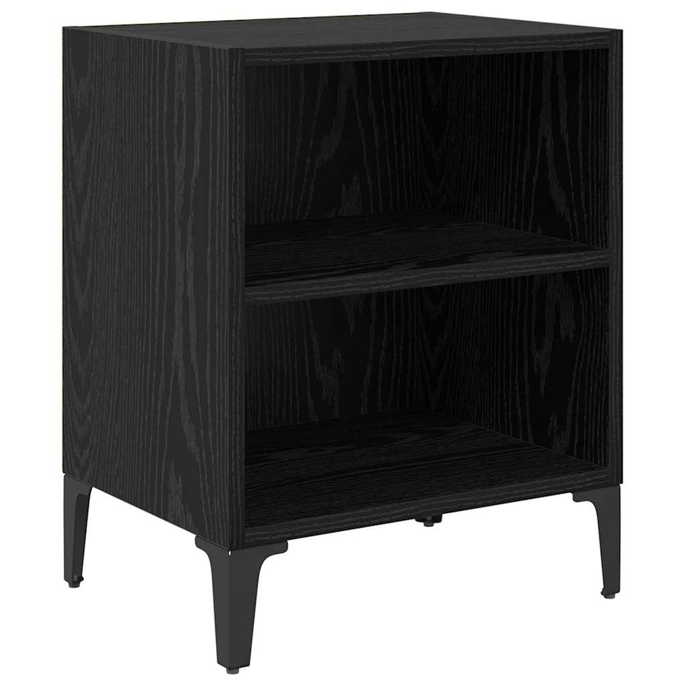 vidaXL Bedside Cabinet Black Oak Look 40 x 30 x 50 cm Engineered Wood