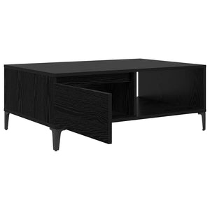 Couchtisch Schwarz Eichenoptik 90x60 cm