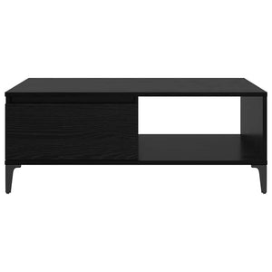 Couchtisch Schwarz Eichenoptik 90x60 cm