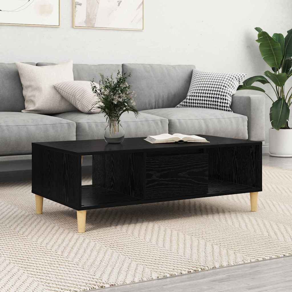 Couchtisch Schwarz Eichenoptik 102x55 cm