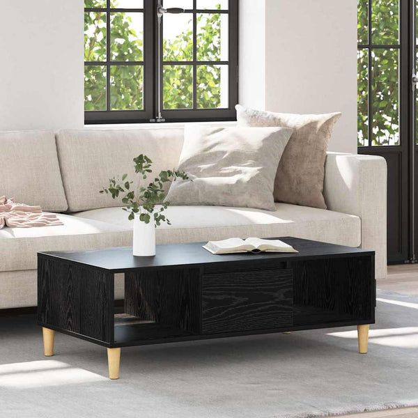 Couchtisch Schwarz Eichenoptik 102x55 cm