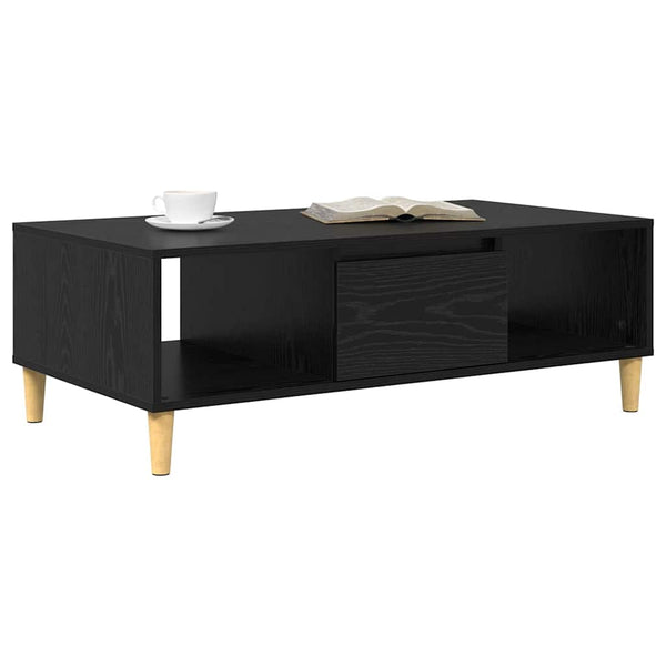 Couchtisch Schwarz Eichenoptik 102x55 cm